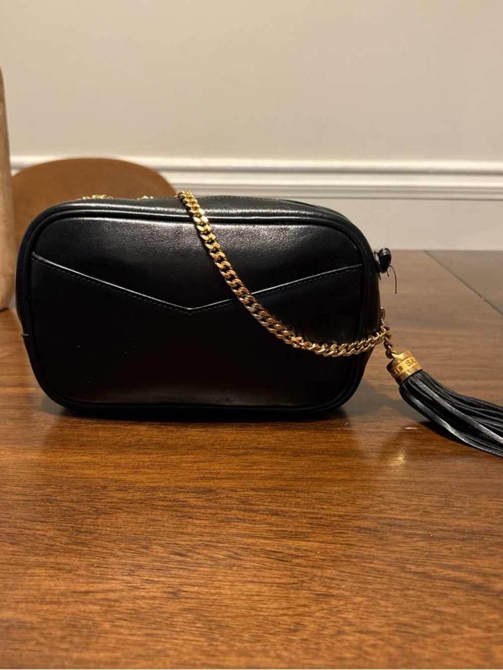 Saint Laurent Leopard Camera Bag in Brown, Black & Gold - Picture 3 of 5